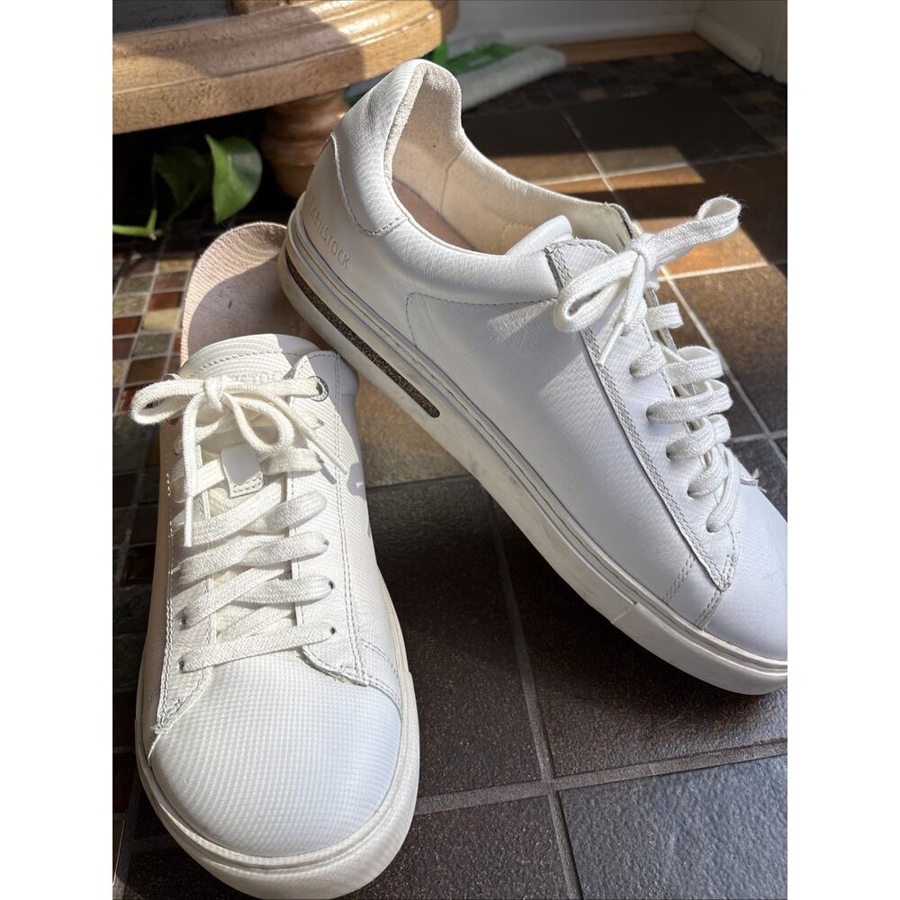 Birkenstock Bend Low Sneakers Size EU 39 White Leather Tennis Shoes